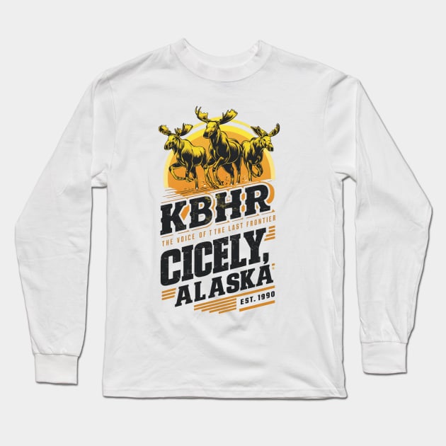 Distressed KBHR The voice of the last frontier Cicely alaska Long Sleeve T-Shirt by thestaroflove